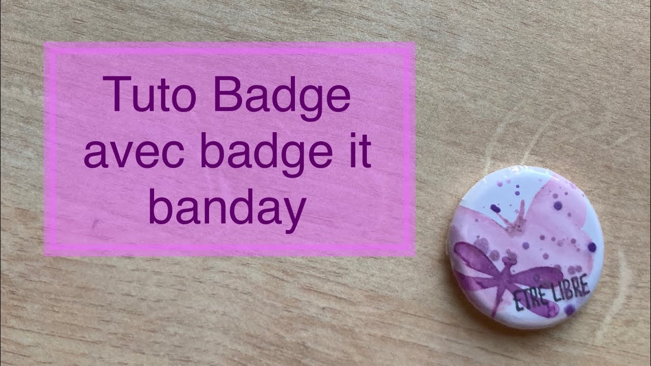 Astuces création de badge avec la « badge it » de Banday sans Button press scrapbooking diy