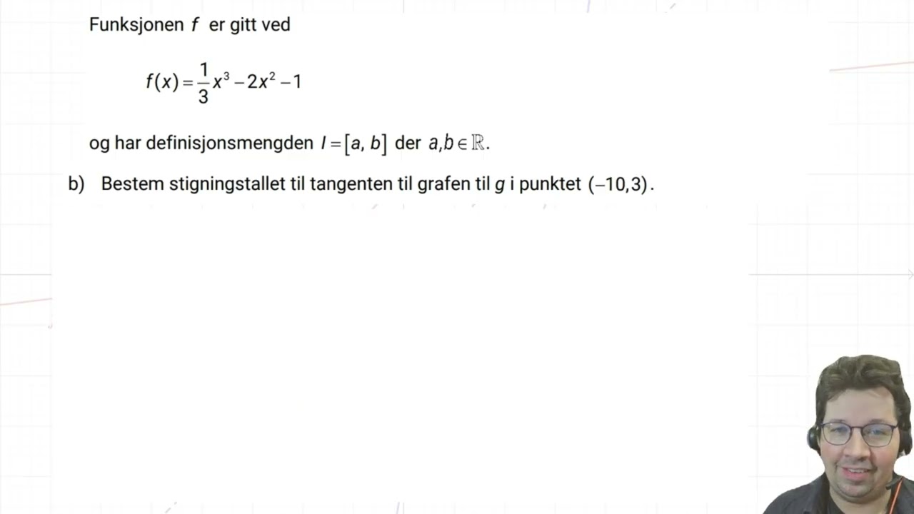 Den deriverte til den omvendte funksjonen i et punkt