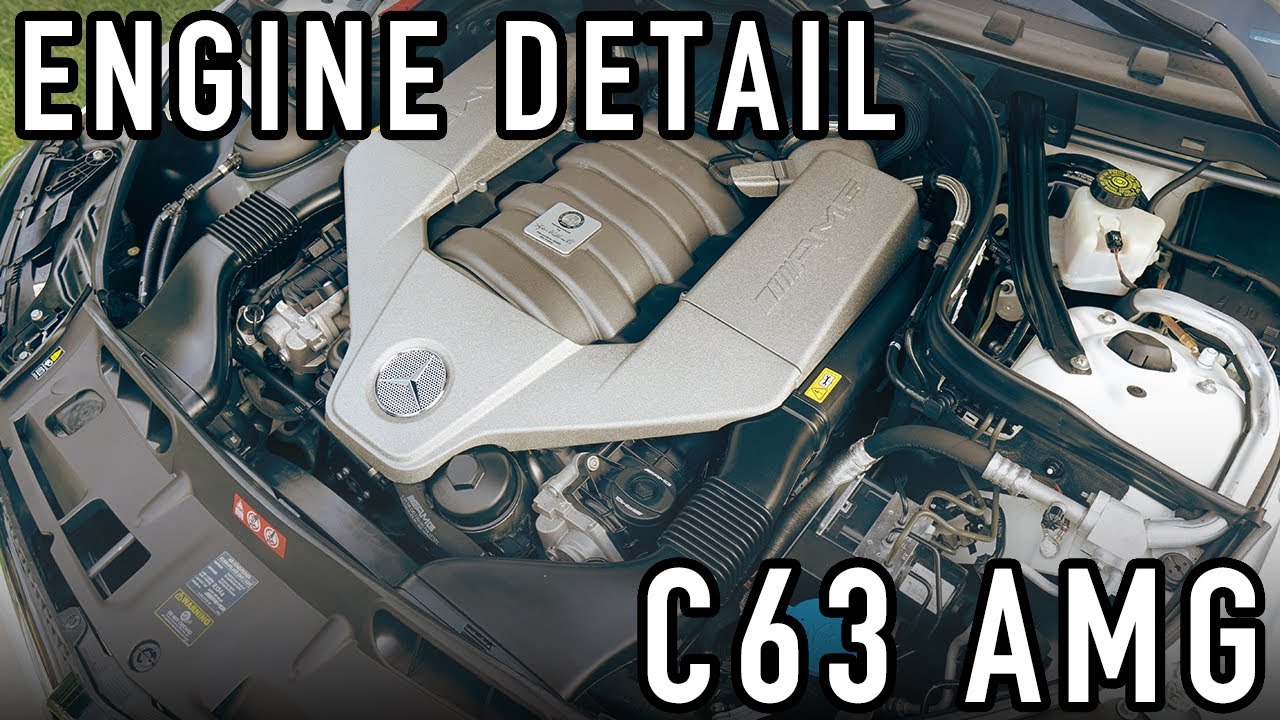 Engine Bay Detail on a W204 Mercedes-Benz C63 AMG | ASMR Detailing
