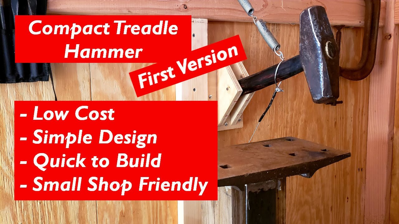 Mini Treadle Hammer v.1 - Simple, Compact and Cheap