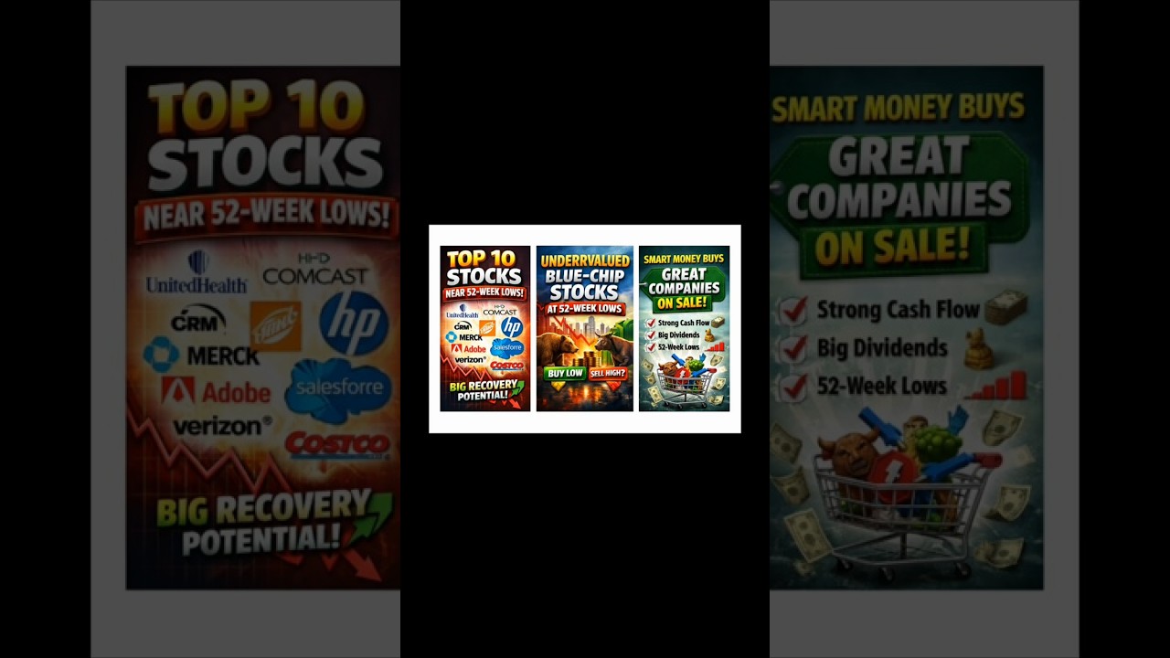 PART 2 📈TOP 10 STOCKS at 52 week LOW🚨High GAIN setups🔥UPSIDE Potential💰Smart MONEY is buying in 2026