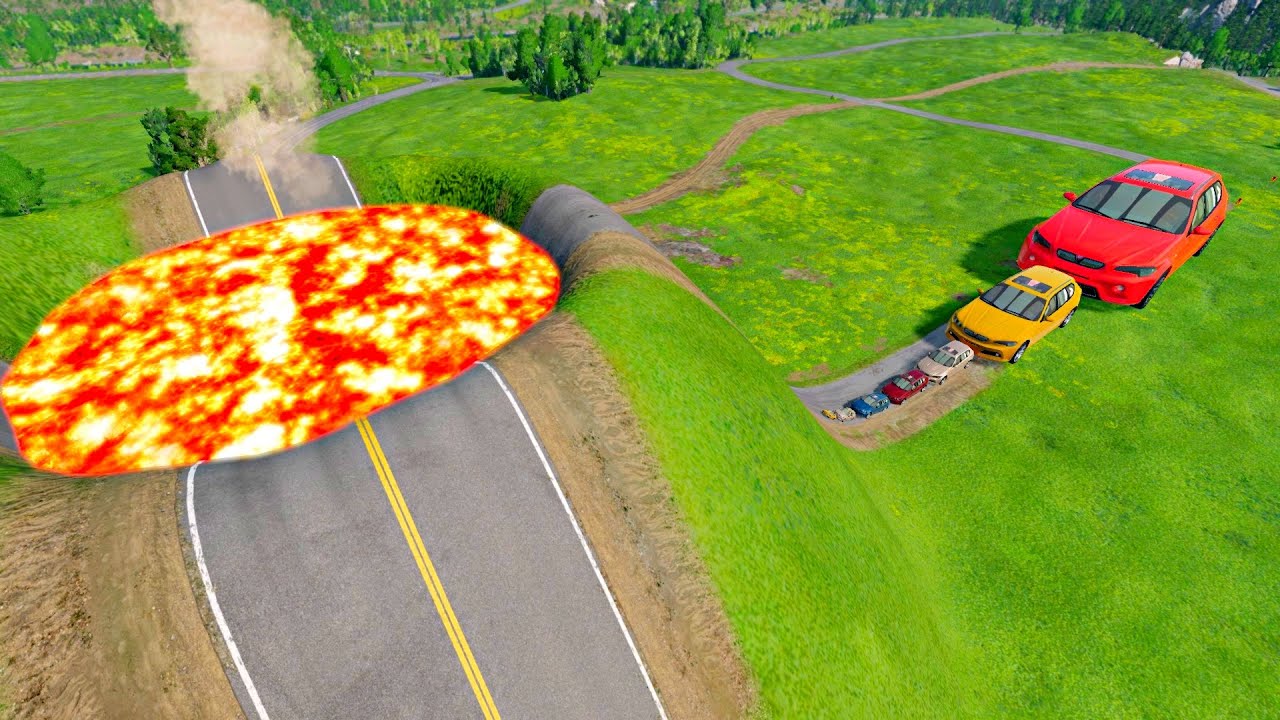 Big & Small Cars vs Volcano | BeamNG.Drive