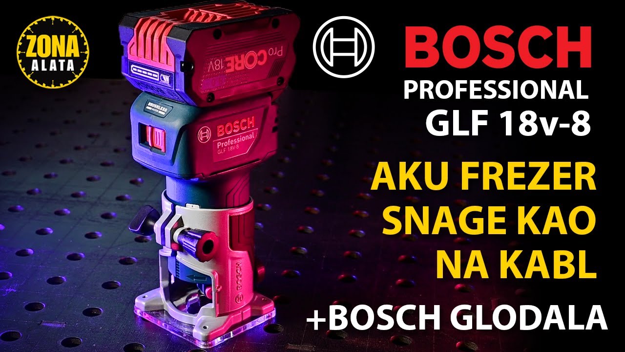 Bosch GLF 18v-8 Glodalica za Drvo - Frezer - Router Recenzija 4K