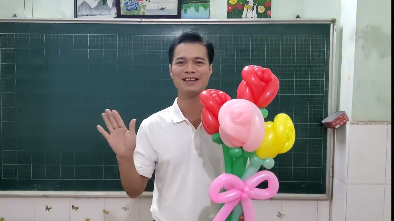 Cách Làm Nụ Hoa Hồng Bằng Bóng Bay Đơn Giản
