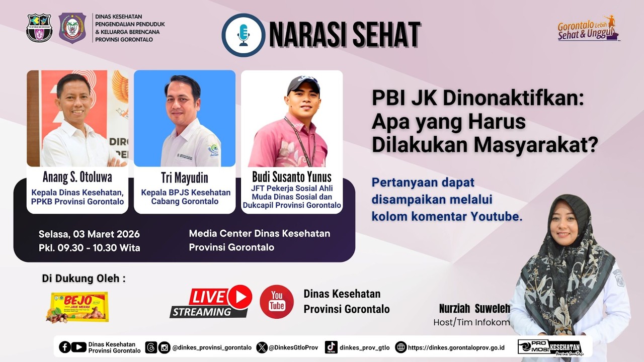 [Live] Narasi Sehat - PBI JK Dinonaktifkan : Apa yang Harus Dilakukan Masyarakat?