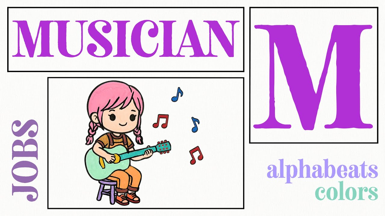 ABC Songs for Kids | M | MUSICIAN 🎶 | Learn the Alphabet with Jobs!
