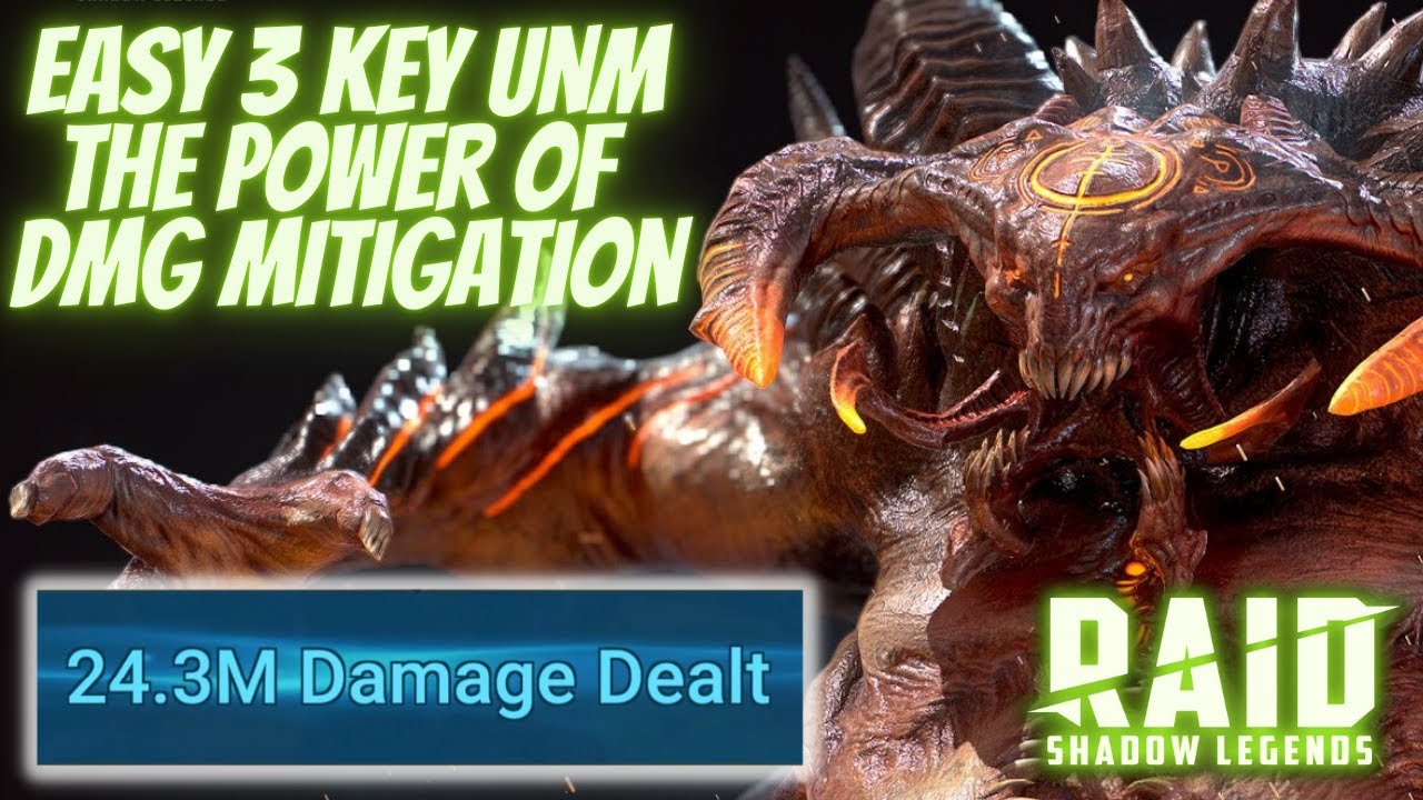 4:3 UNM Clan Boss Team Damage Mitigation Showcase | RAID SHADOW LEGENDS