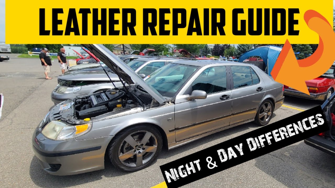 LIKE NEW Leather Repair on my 200k Mile Saab 9-5 Aero EPIC Results