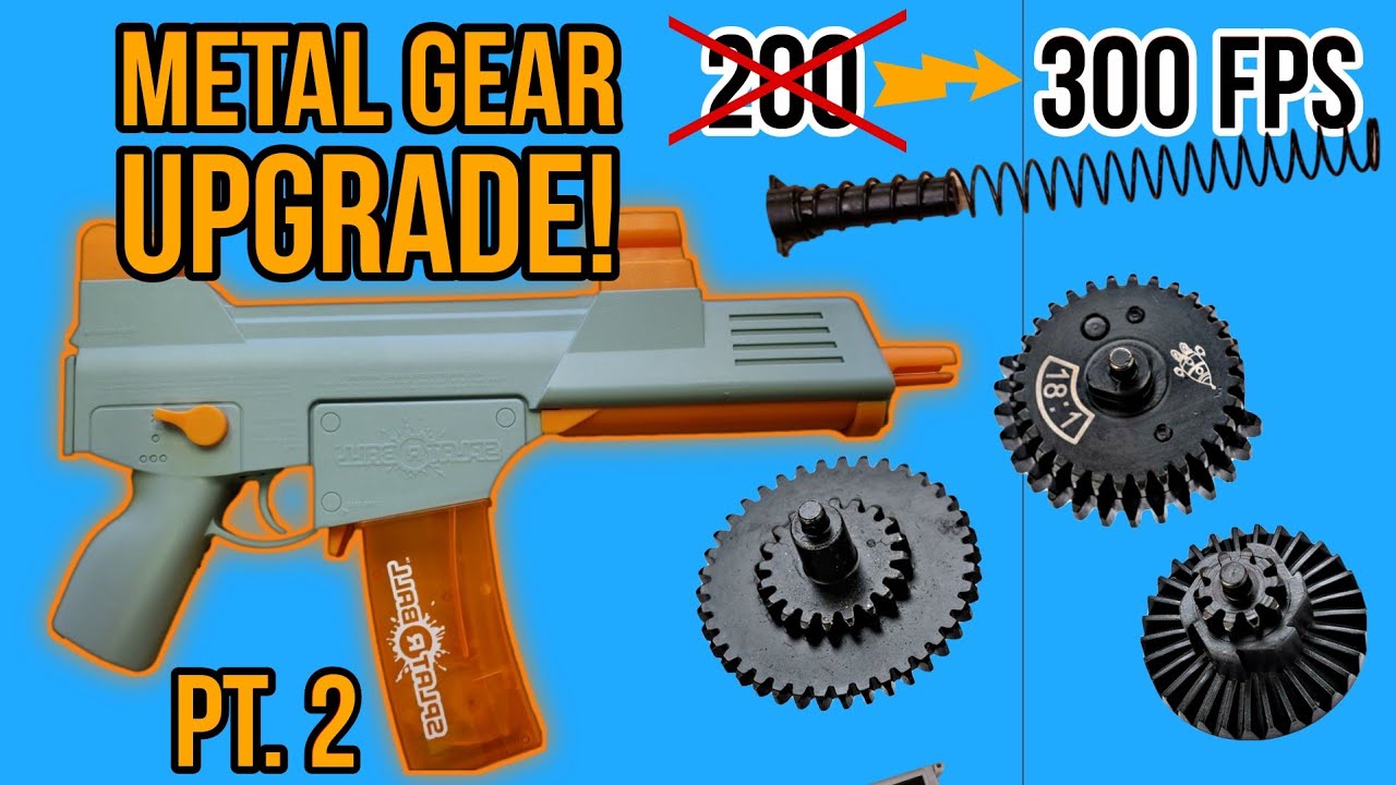 How To UPGRADE SPLATRBALL GEL BLASTER to Metal Gears & Strong Spring PART 2 | SRB400 SRB1200 Gearbox