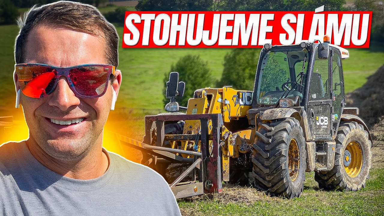 Stohování řepkové slámy s JCB 541-70 Agri-Plus 🌾