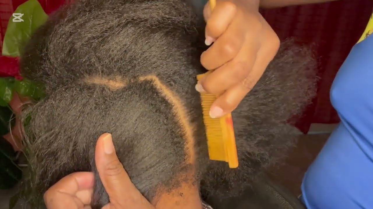 I part and comb your hair with gentle, tingly scratch on her scalp #asmr