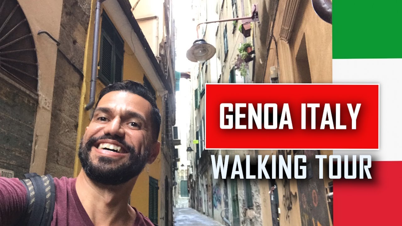 Virtual Tour of GENOA ITALY | City Tour Genoa 4K Walking Tour (Ultra HD 60fps)