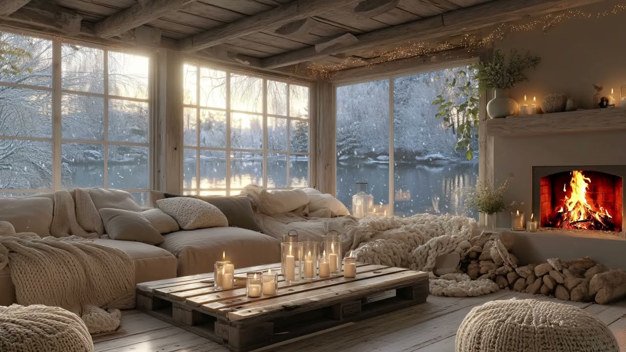 Gentle Winter Piano by the Lake ❄️ Music for Relaxation and Calm