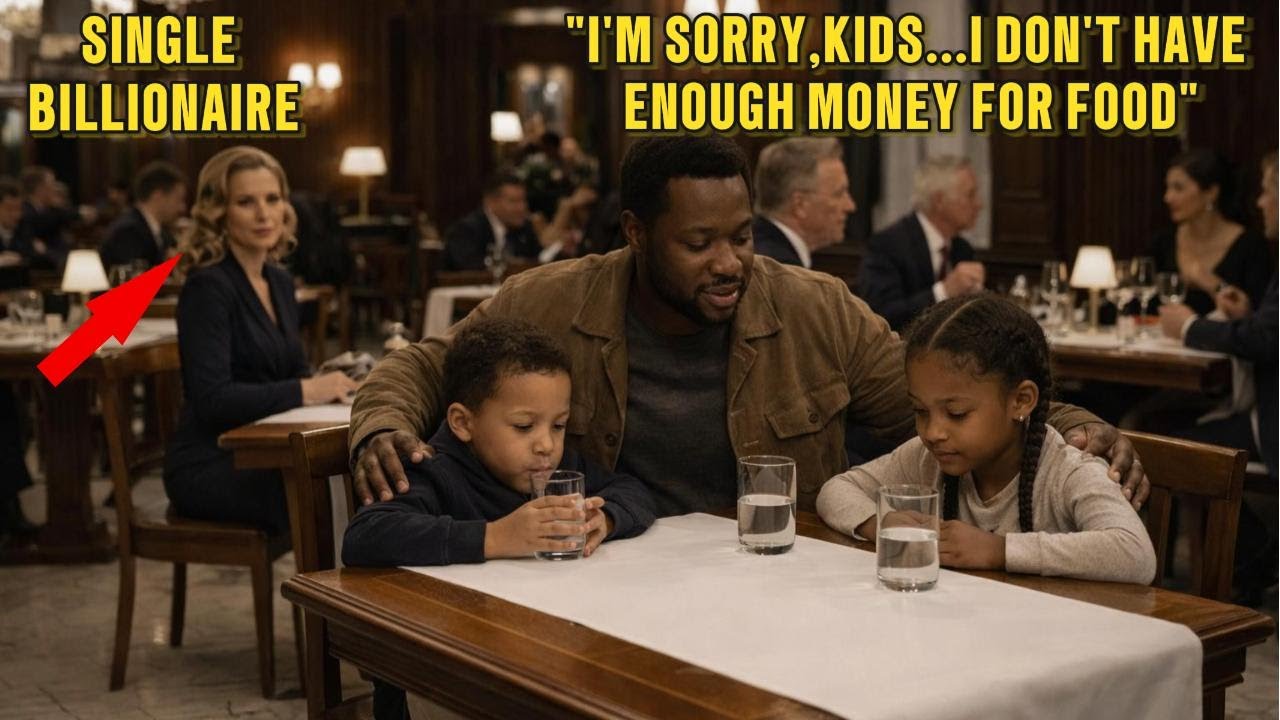 “A Single Dad Ordered Only Water for His Kids — The Billionaire’s Reaction Made Everyone Cry”