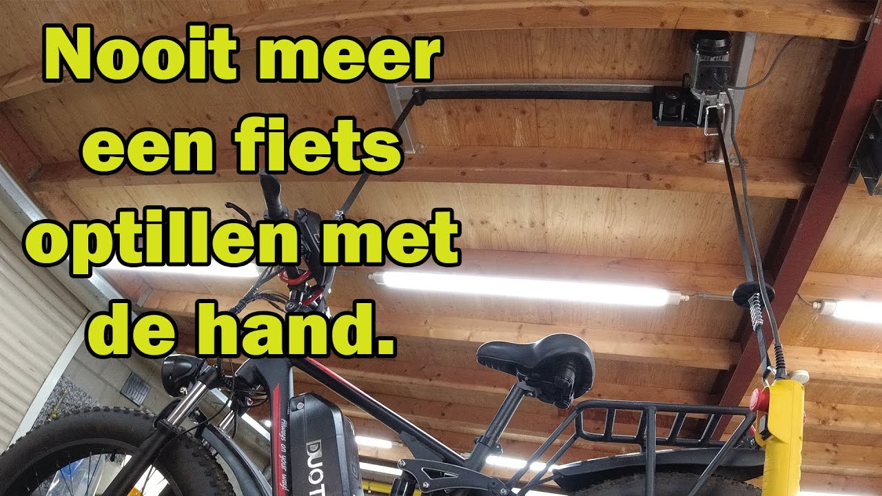 Een elektrische fietstakel gemonteerd en nu elektrisch aanpassen.