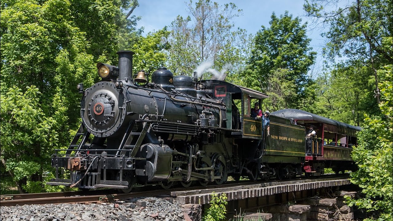 New Hope and Ivyland Railroad Steam Engine 40 on Memorial Day Weekend 2023