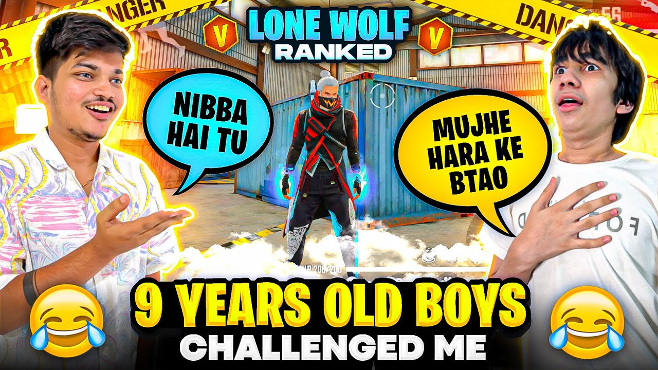 9years Old Kids Challenged TSG Ritik And Legend😱 In Lone Wolf -Garena Free Fire