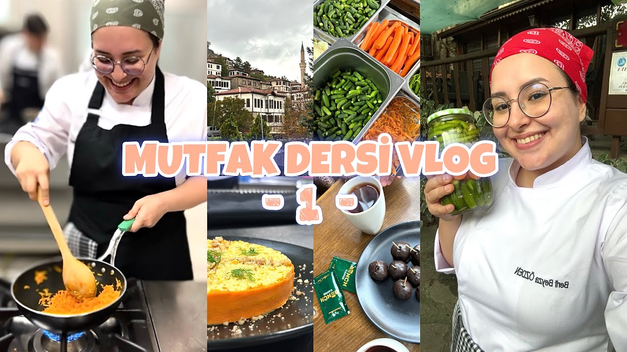 mutfak dersi vlog 1 | ilk mutfak dersleri, turşu kurduk, meze yaptık, 2 ders bir arada 👩🏻‍🍳 #vlog
