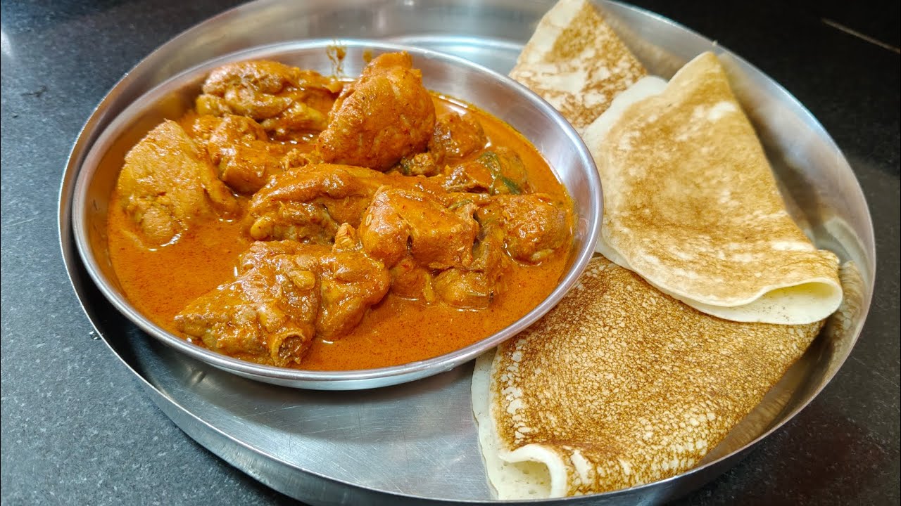 Coconut Chicken Curry | Tasty Coconut Chicken Curry with Appam | Chicken Curry with Coconut Milk