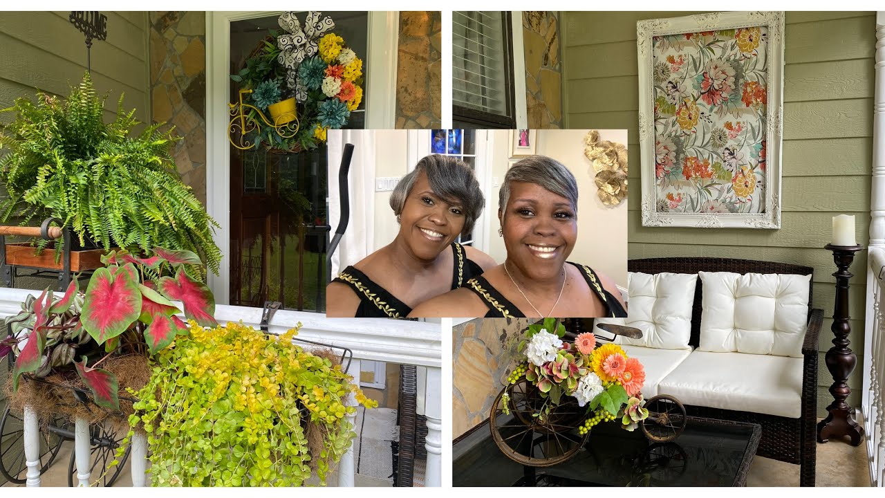 DECORATE WITH ME/SPRING PORCH REFRESH/SPRING PORCH DECORATING IDEAS (porch makeover)