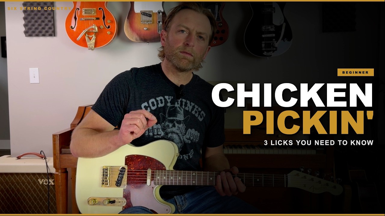 Chicken Pickin' Guitar Lesson for Beginners — 3 Licks You Need to Know
