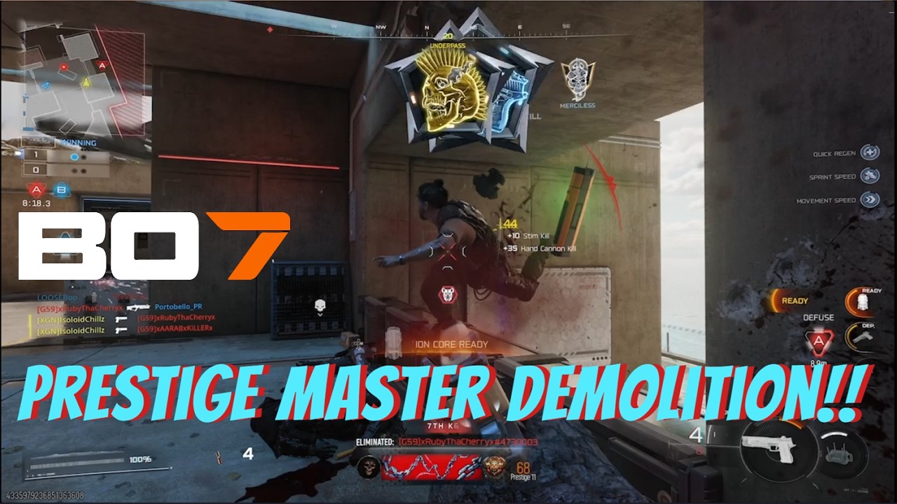 Black Ops 7 Demolition mode Prestige MASTER gameplay with Ion Core!