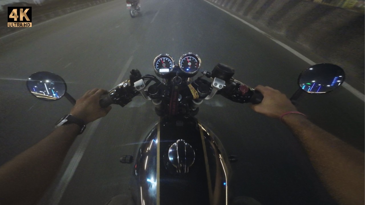 GT650 POV | Night Ride in City Traffic | PoweRage Exhaust