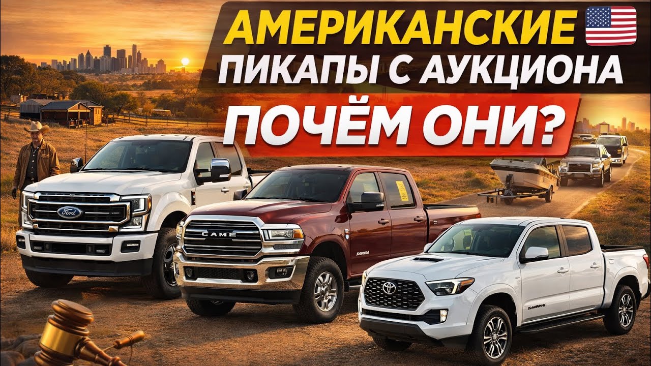Культовые американские пикапы: Ford, RAM, Tacoma — реальные цены на аукционах США