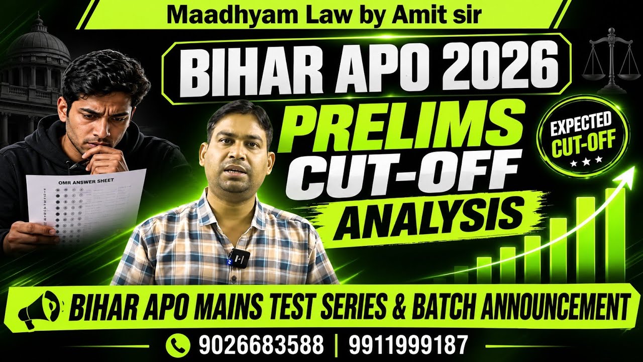Bihar APO 2026 Prelims Cut-off Analysis, Mains Test Series, and Batch Announcement