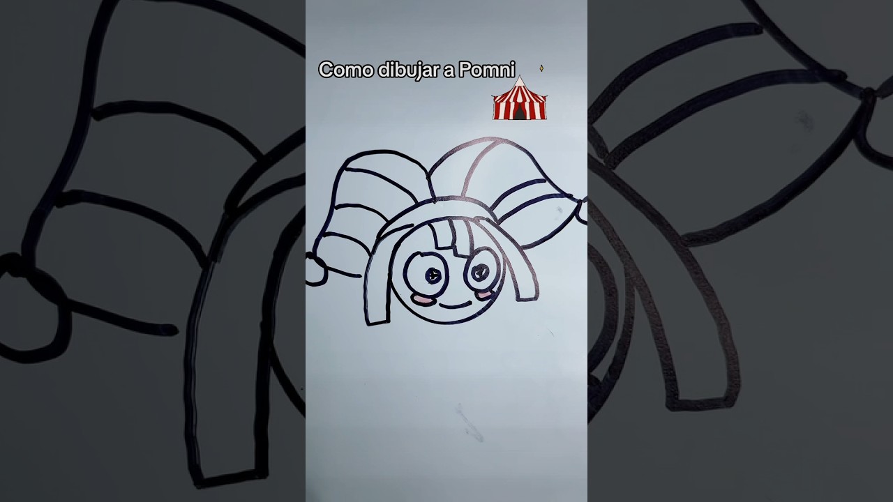 Como dibujar a #pomni de circo digital en menos de #unminuto #dibujosfaciles