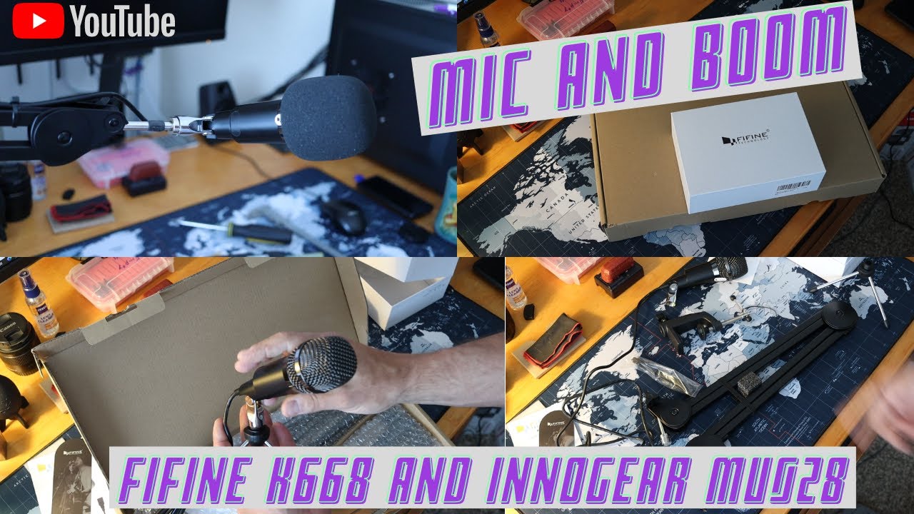 Innogear Mic Arm MU028 and Fifine K668 Microphone, two items for your YouTube setup!
