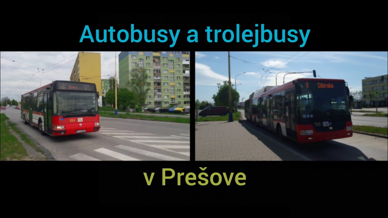 Autobusy a trolejbusy v Pre&scaron;ove.