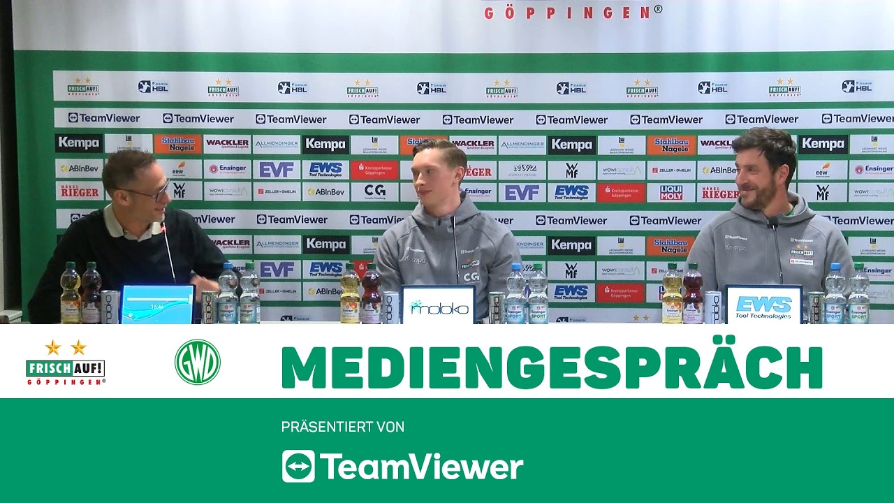 Mediengespräch vor FRISCH AUF! Göppingen - GWD Minden. Präsentiert von TeamViewer