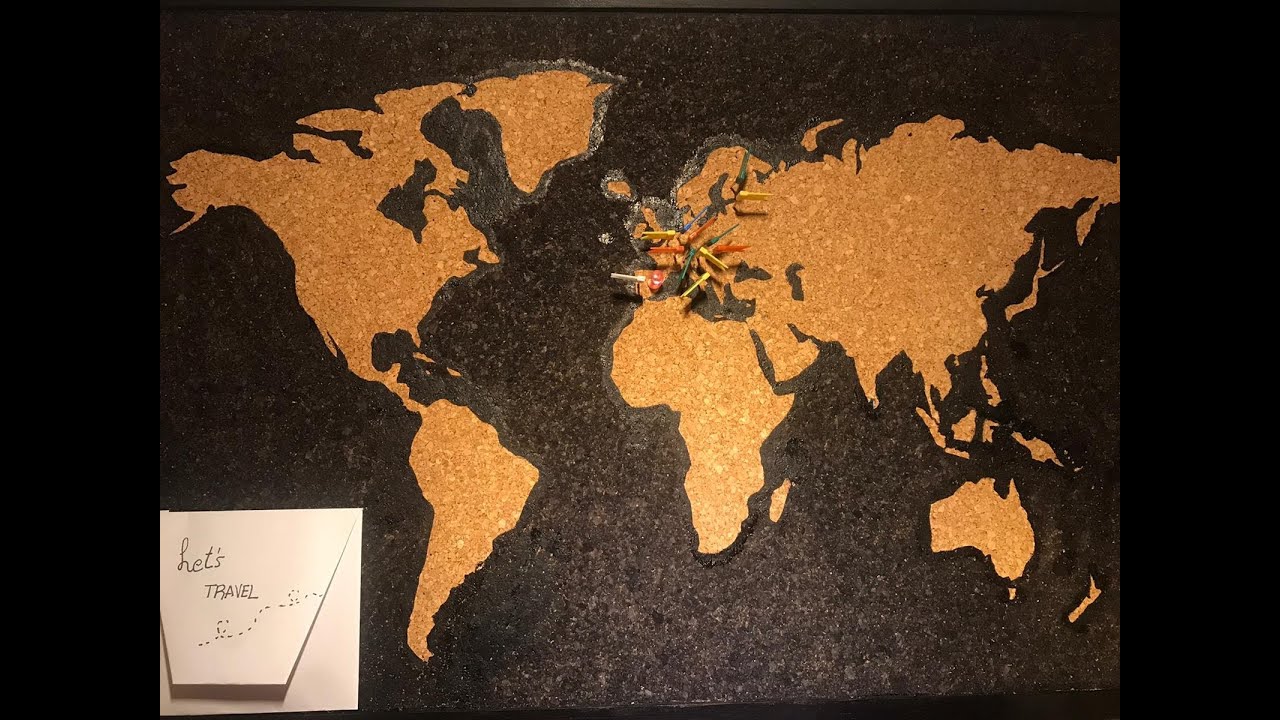 Manualidad para realizar un incre&iacute;ble Mapa de Corcho.