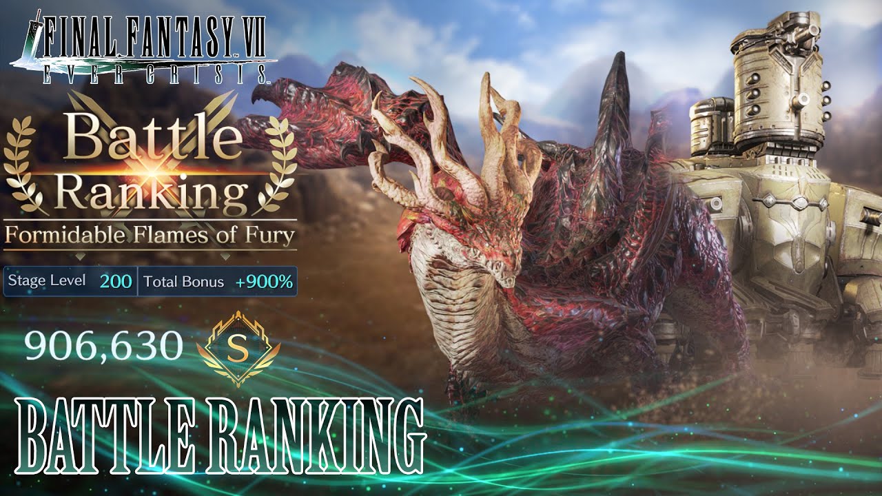 Red Dragon Stage Level 200 guide - Battle Ranking event overview || Final Fantasy VII Ever Crisis
