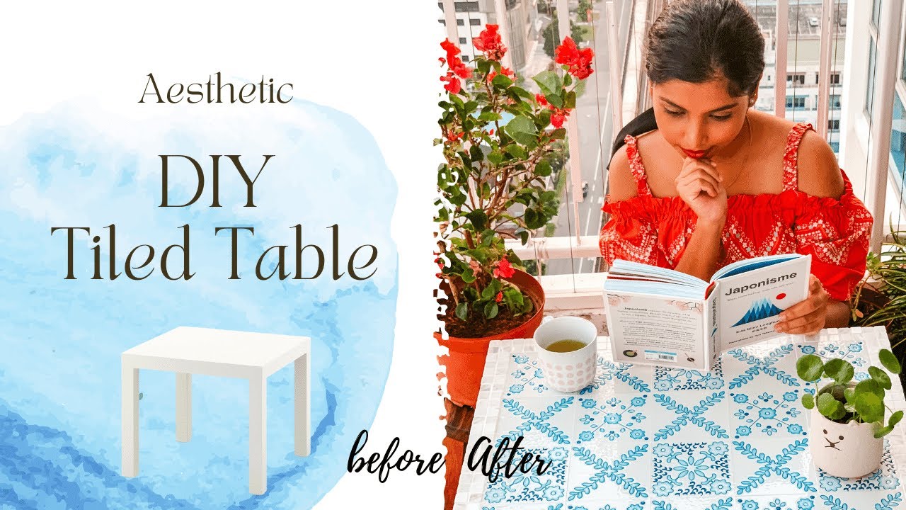 How I Made My Own Tiled Coffee Table! Pinterest Tile Table | DIY IKEA Hack #furniturehack #homedecor