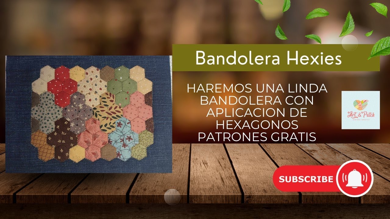 Bandolera Hexies #costuracreativa #patchwork #arteentela #paperpiecing
