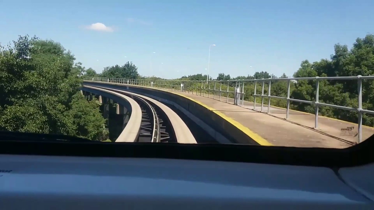 Ride on the Gatwick Airport South to North Terminal monorail shuttle