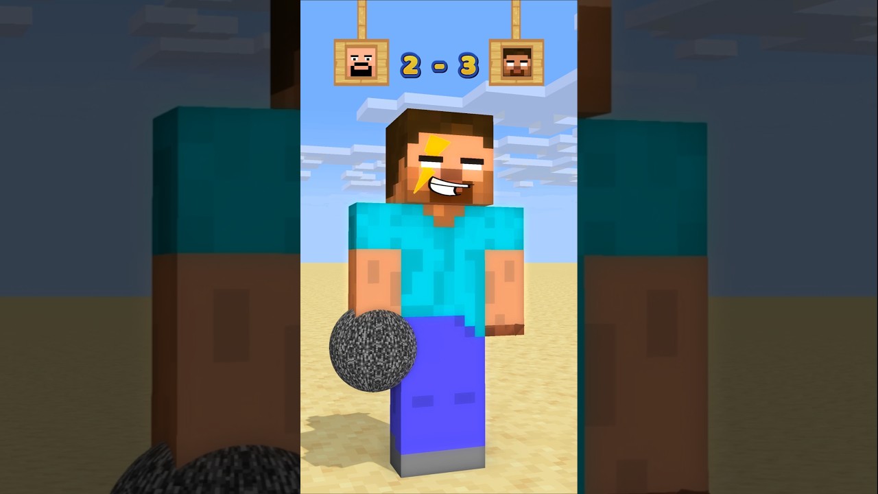 HELP Herobrine To Throw Bedrock And Become The Strongest Person #friendship #shorts #trending #anime