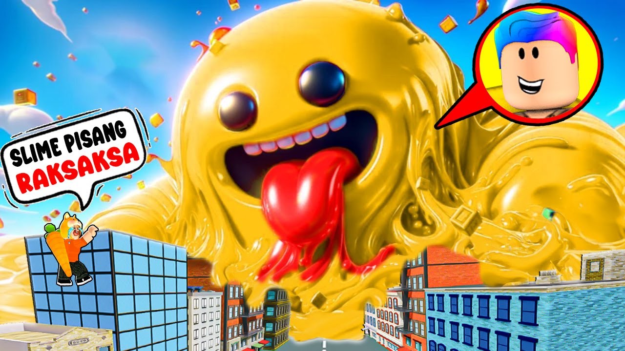 MELOBI JADI SLIME PISANG BESAR VS SKOBI SLIME WORTEL KECIL!!