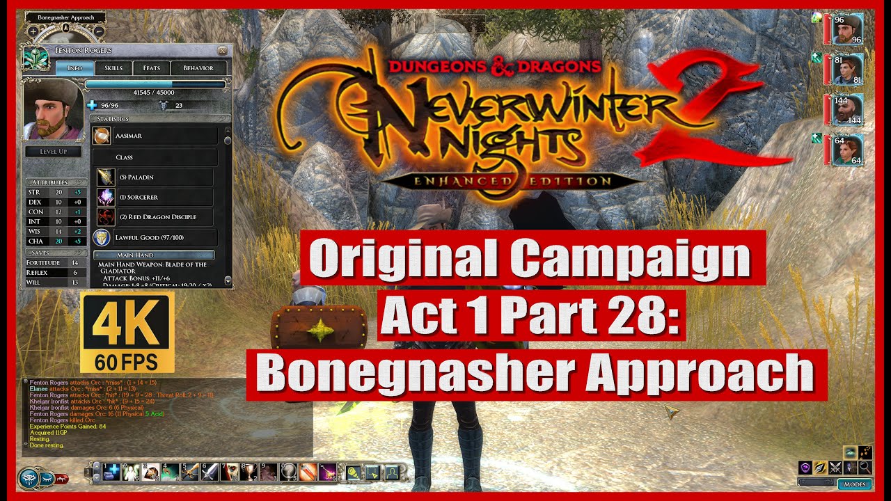Neverwinter Nights 2 Enhanced Edition Original Campaign Act 1 Part 28 Bonegnasher Approach