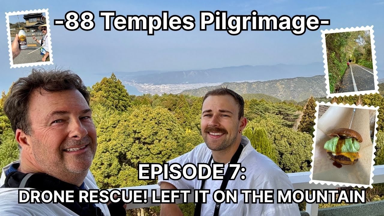 Shikoku Pilgrimage Day 12-13: Drone Rescue, Caves & Burgers in Japan! | Two Pilgrims, One Path