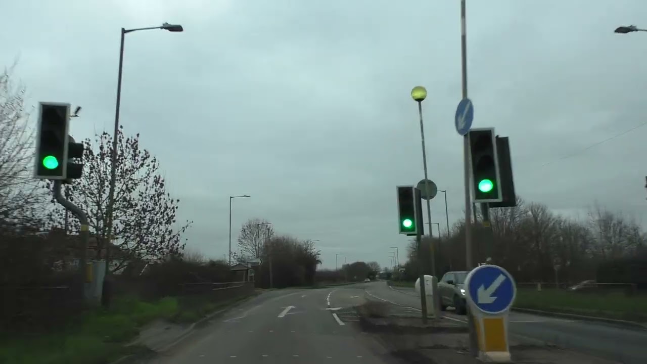 Driving On The A44 From Spetchley, Worcester To Evesham, Worcestershire, England 29th December 2025