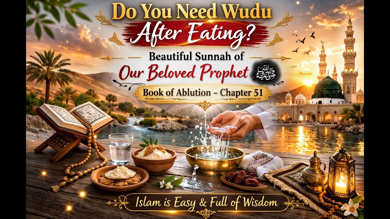 Do You Need Wudu After Eating? | Authentic Hadith Explained | Book of Ablution|hadees|Sahih Bukhari 
