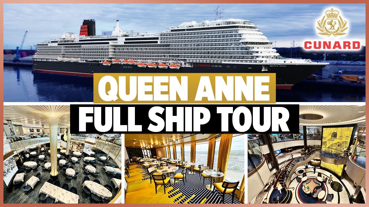 Cunard Line | Полная экскурсия по лайнеру Queen Anne [Снято в формате 6K Ultra HD]