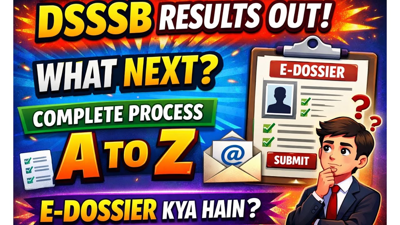 DSSSB Result Out | What Next After Result? | E-Dossier Complete Process A-Z | Official Notification