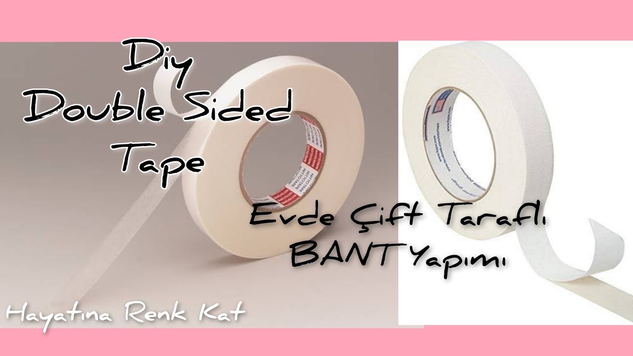 Evde Çift Taraflı Bant Yapımı 😍🎈100 de 100 İşe Yarıyor 🎈Hazır Almaya Artık Gerek Yok😍😍😍Çok Kolay