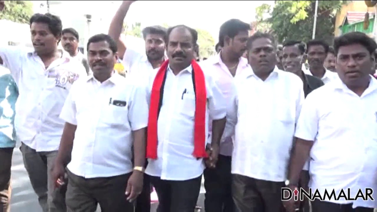 DMK Candidate Maruthu Ganesh starts election campaign at R K Nagar