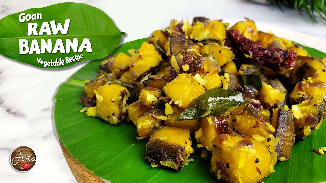 KELYACHI BHAJI | RAW BANANA SABZI RECIPE | GOAN RAW BANANA  RECIPE | कच्च्या केळीची भाजी