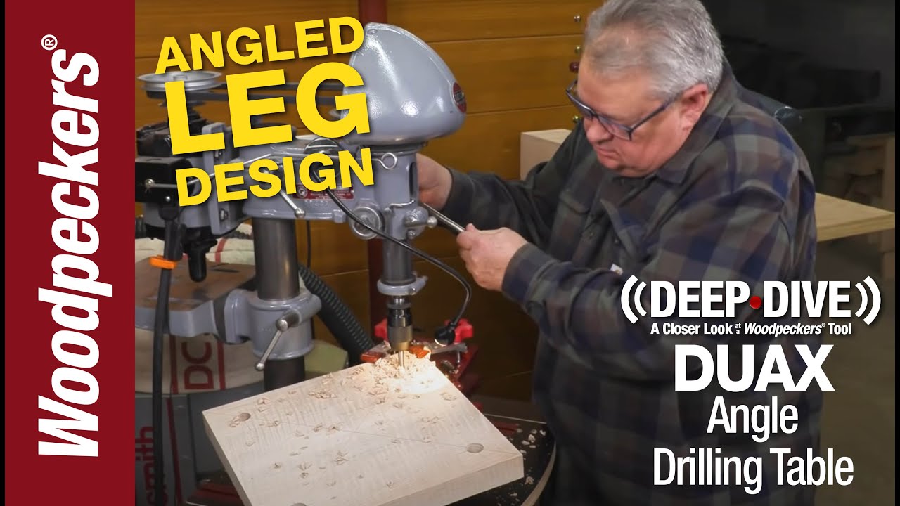 Design & Build Angled Legs with DUAX Angle Drilling Table | Deep Dive | Woodpeckers Tools